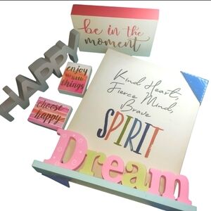 6 Pieces Girls Bedroom Decor Sign Canvas Print Bundle
